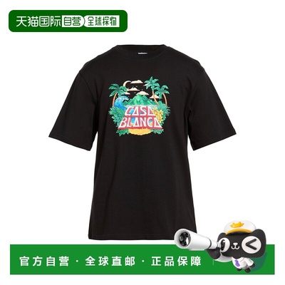 1h可退 香港直邮Casablanca 男士 T恤 black黑色 舒适时尚