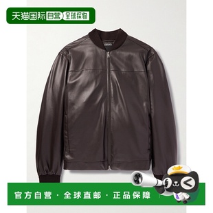 Zegna 皮革夹克 杰尼亚 修身 UEPNLA8E199PM0 男士 香港直邮1h可退