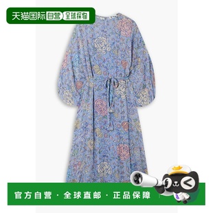 香港直邮RIXO coupe 女士 fil 束带印花金属感乔其纱 Pia 1h可退