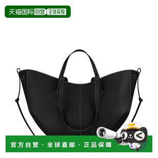 自营欧洲直邮POLENE Cyme女士小牛皮手提包单肩包黑色