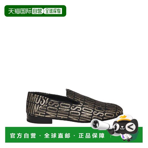 香港直邮MOSCHINO 男士商务休闲鞋 MM10502C1I10500A CO 黑色 Log