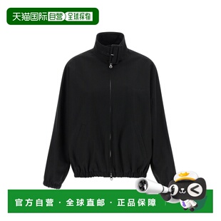 1h可退 香港直邮Courreges 女士 黑色 Buckle Zipped 飞行员夹克