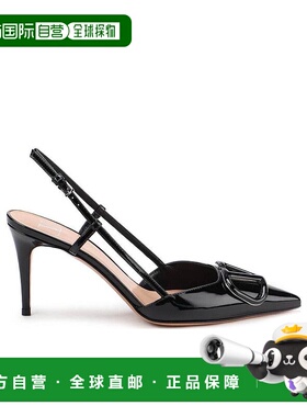 【99新未使用】香港直邮Valentino 黑色V logo高跟鞋 UW2S0R01TMK