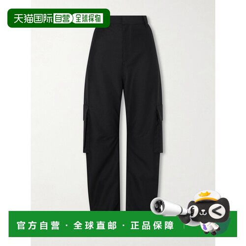 1h可退 Balenciaga 巴黎世家 女士 黑色羊毛工装裤 A002ADTVT02