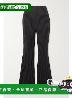 1h可退 香港直邮The Row 女士 高腰羊绒休闲裤 6887F377 blue蓝色