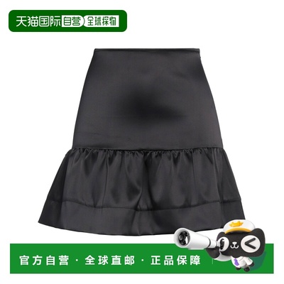 香港直邮GANNI 甘尼 女士 迷你半身裙 black黑色 舒适时尚