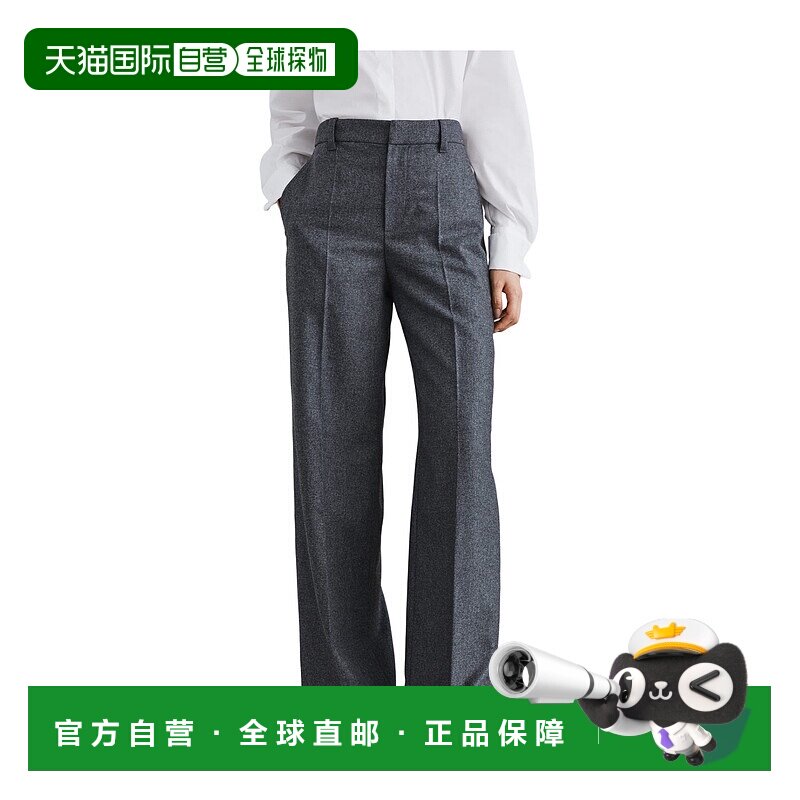 香港直邮Brunello Cucinelli 腰带环休闲裤 MD588P8724羊毛直筒裤