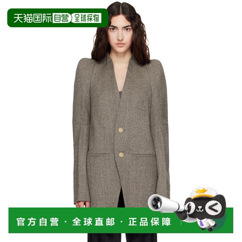 香港直邮rick owens 瑞克 欧文斯 女士 灰色 Tower Metro 西装外