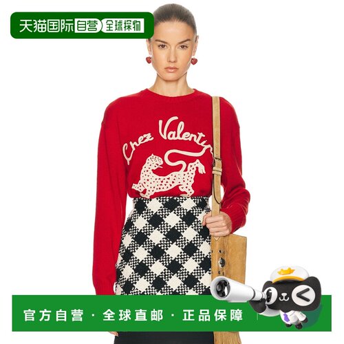 1h可退 香港直邮valentino 华伦天奴 女士 刺绣毛衣 8B3KC72NA5N