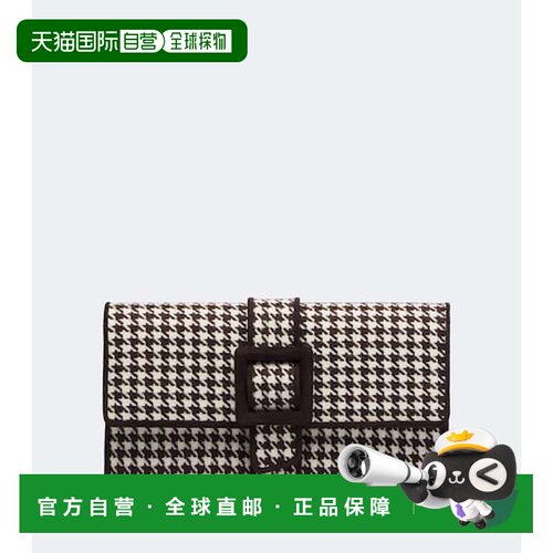 香港直邮MANOLO BLAHNIK 莫罗 伯拉尼克 女士 Maycap 千鸟格手包