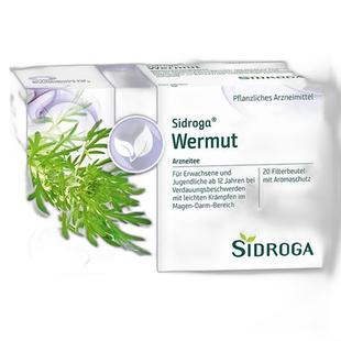 欧洲直邮德国药房Sidroga肠胃痉挛胀气腹胀中亚苦蒿茶包20X1.0g