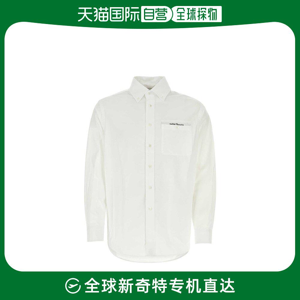 香港直邮palm angels 棕榈天使 男士 白色棉质衬衫 pmge012e23fab