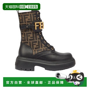 crov Women 香港直邮FENDI 系带拉链短筒靴