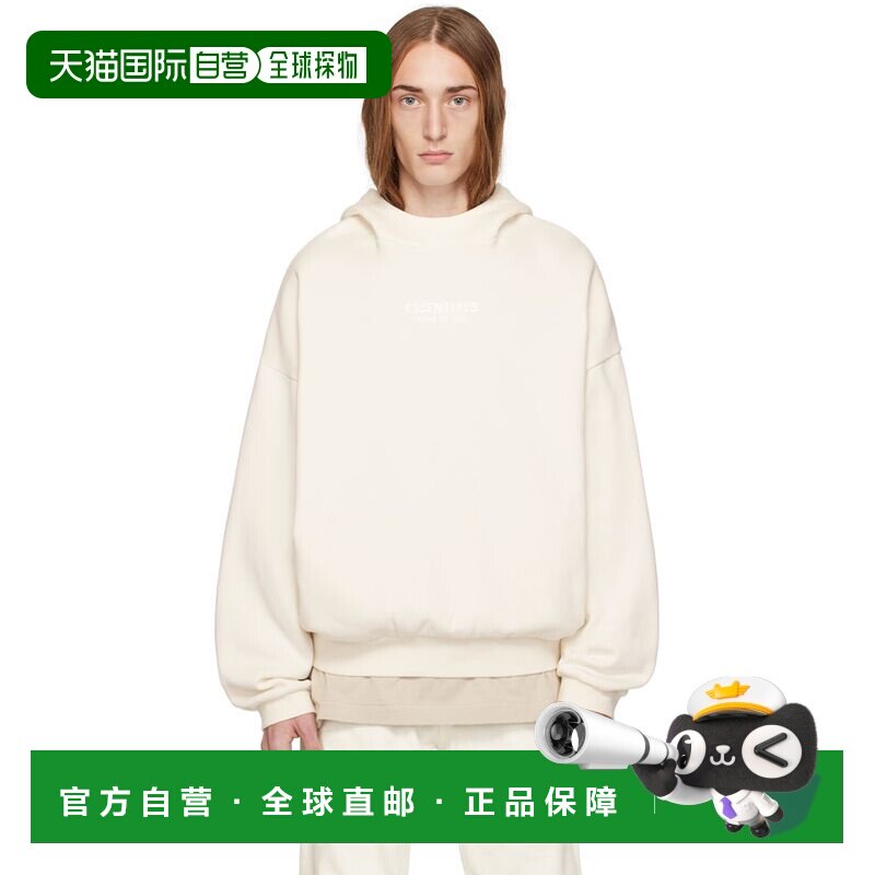 1h可退 香港直邮essentials fear of god 男士 灰白色连帽衫 192B