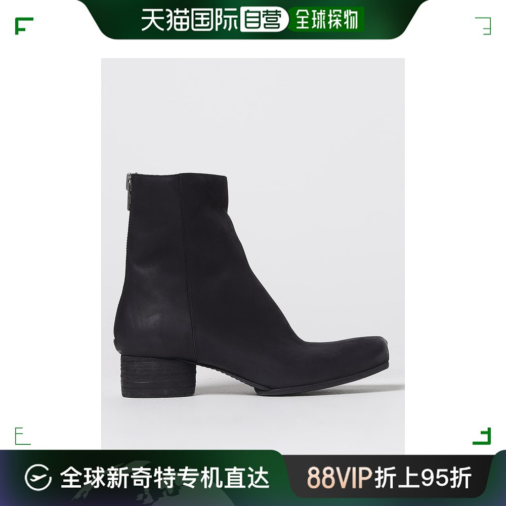 香港直邮Uma Wang女士芭蕾舞皮质短靴 US9110UW900BLACK