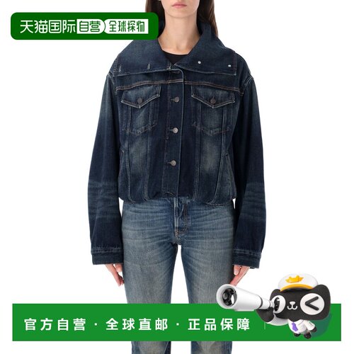 欧洲直邮ACNE STUDIOS 女士夹克 A90746838 AW2026 蓝色 短款牛仔