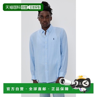 香港直邮Polo Ralph Lauren Polo 拉夫 劳伦 男士 拼凑染色亚麻衬