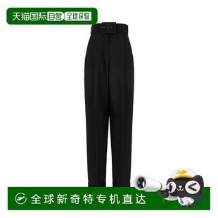 女士 1h可退 麥斯瑪拉 黑色羊毛長(zhǎng)褲 香港直郵MaxMara STREET