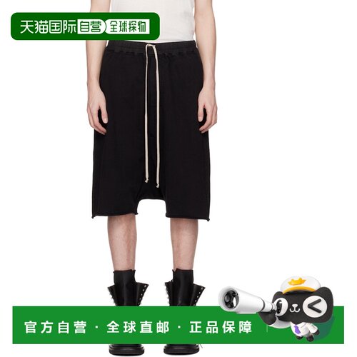 香港直邮rick owens 瑞克 欧文斯 DRKSHDW 男士 黑色 Temple Draw
