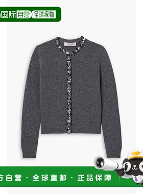 香港直邮valentino 华伦天奴 女士 精饰羊毛针织开衫 B3KA07X8MYJ