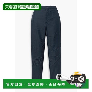 香港直邮Balenciaga 巴黎世家 女士 皱褶斜纹细脚长裤 661443TKT0