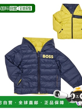 欧洲直邮BOSS 男孩 J06254-616 羽绒服 海蓝色