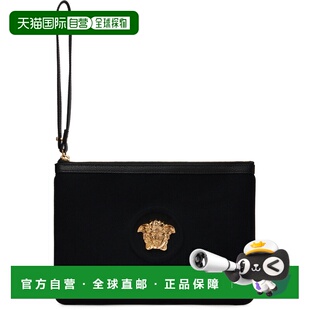 黑色 Medusa 香港直邮versace 手拿包 女士 Canvas 102 范思哲