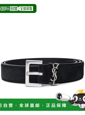 1h可退 香港直邮Saint Laurent 圣罗兰 男士 徽标铭牌腰带 634440