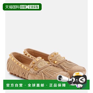 香港直邮valentino 华伦天奴 女士 Plaster Caster VLogo 绒面革