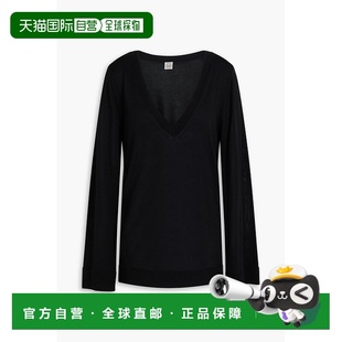 香港直邮toteme 女士 真丝羊绒混纺毛衣 223586303200BLACK