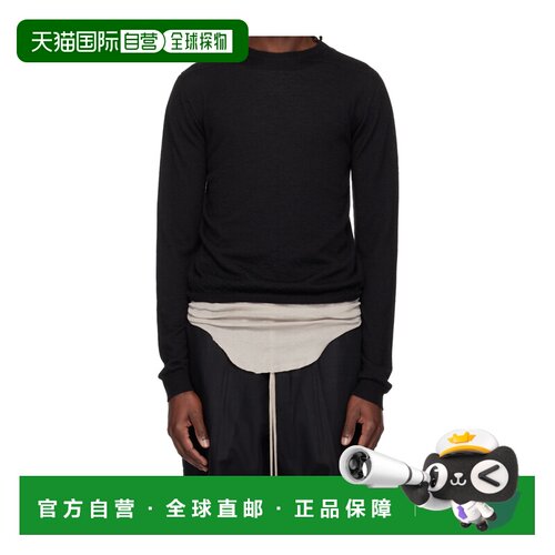 1h可退 香港直邮RICK OWENS 男士卫衣 RU01F2630WS09 SS2026 黑色