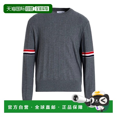 1h可退 香港直邮Thom Browne 汤姆 布朗 男士 毛衣 grey灰色 舒适