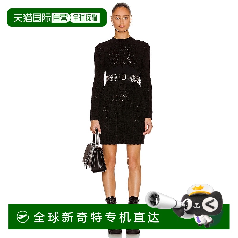 1h可退 香港直邮Alaia 女士 合身束腰迷你连衣裙 AA9R2172CM636