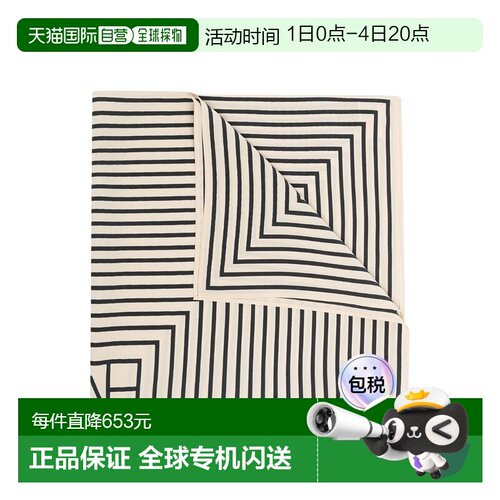 1h可退 Toteme 方形条纹印花丝巾 211852800 时尚保暖舒适透气