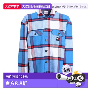 1h可退 香港直邮Tommy Hilfiger 汤米 希尔费格 男士 格纹衬衫