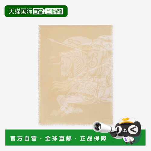 自营欧洲直邮Burberry博柏利 女士沙色羊毛围巾