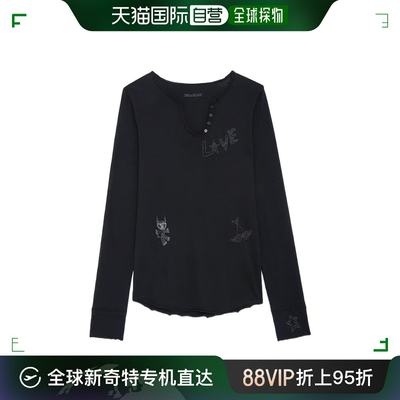 香港直邮Zadig & Voltaire 女士 长袖T恤 JWTN00434