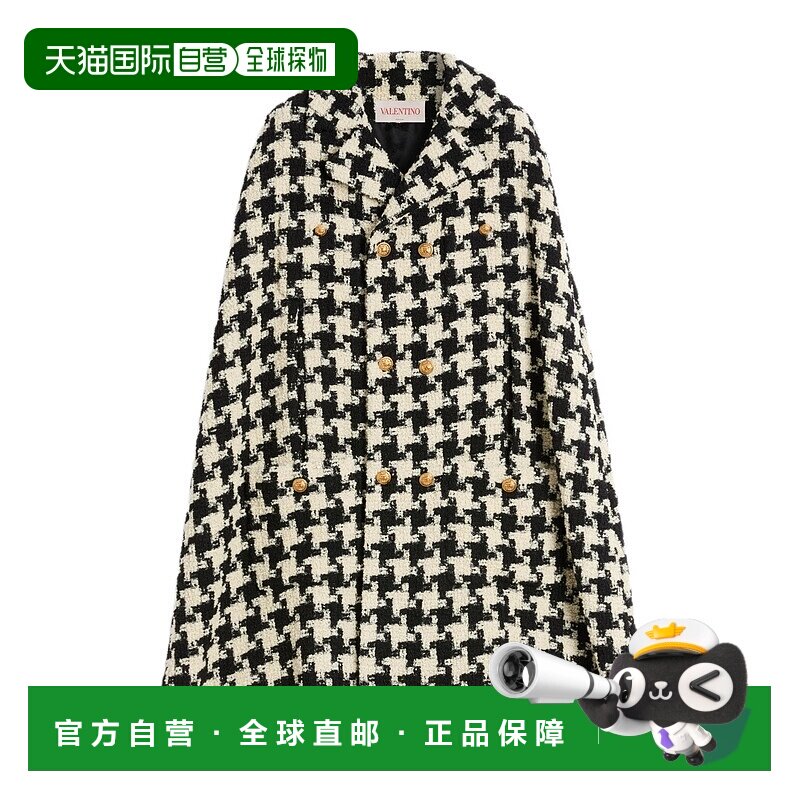 1h可退 香港直邮Valentino 图案羊毛斗篷 VCGC25AMD