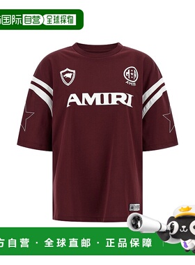 1h可退 香港直邮AMIRI 女士 短袖圓領T卹 AWTOJR1022 red红色 舒