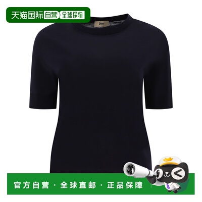 香港直邮HERNO 女士T恤 JG000223D520569200 SS2026 蓝色 