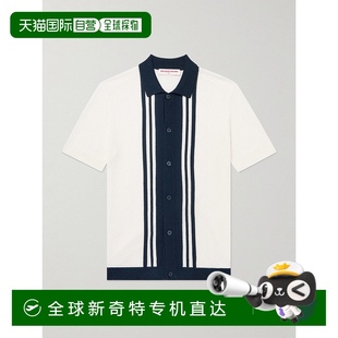 Tiernan 1h可退 男士 香港直邮Orlebar 条纹丝光处理有机棉 Brown