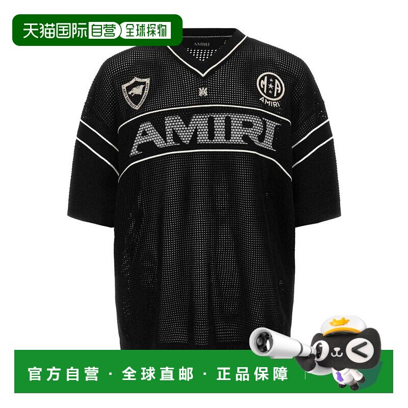 1h可退 香港直邮AMIRI 女士T恤 AWTOKN1046001 SS2026 黑色 'Amir