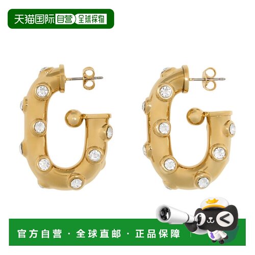香港直邮Rabanne 女士 金属金色耳环 26PBB0216MET857