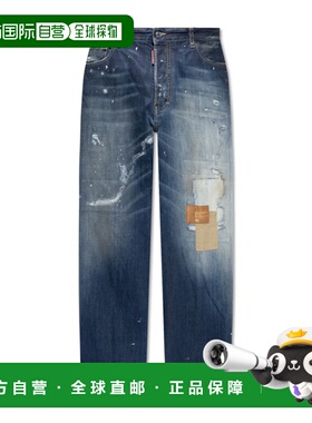 香港直邮Dsquared2 腰带环牛仔裤 S74LB1749D30011