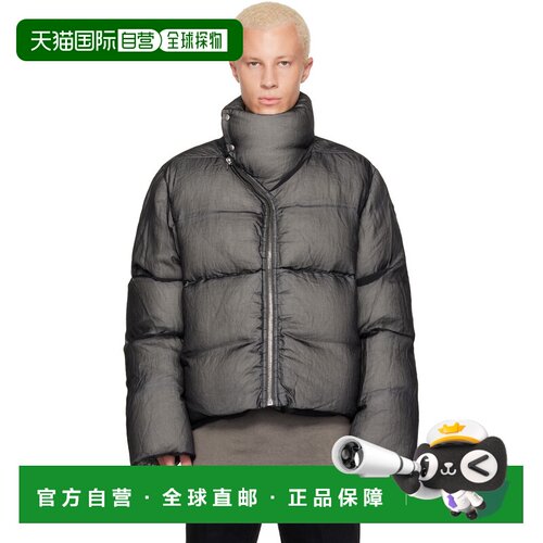 香港直邮rick owens 瑞克 欧文斯 男士 灰色 Tower Turtle 羽绒夹