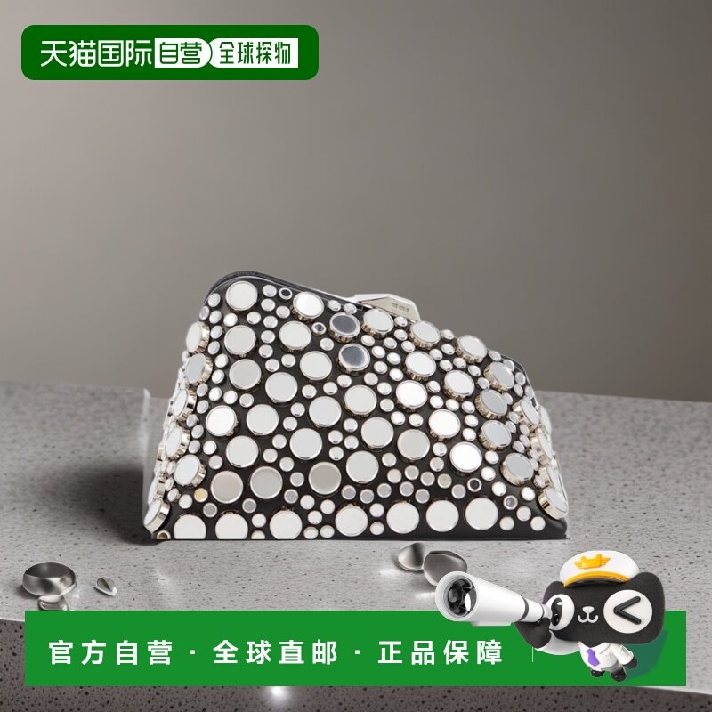 1h可退 香港直邮The Attico 女士 Midnight 迷你铆钉皮革手包,箱包皮具/热销女包/男包,手拿包,淘宝优惠券,粉丝福利购,淘宝优惠卷