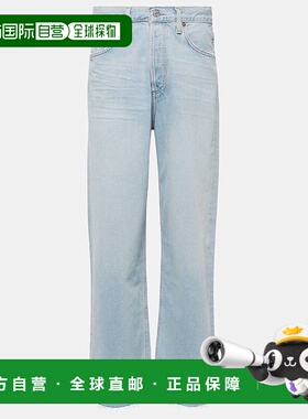 香港直邮AGOLDE 女士 Ren 高腰直筒裤阔腿牛仔裤 004170
