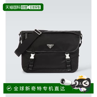 香港直邮Prada 男士 1h可退 普拉达 皮革饰边邮差包 Nylon