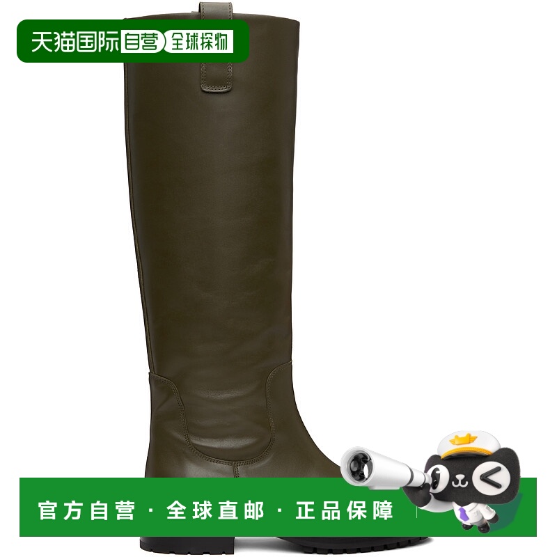 香港直邮aeyde 女士 卡其色 Henry Leather 高筒靴 A11KB02410020