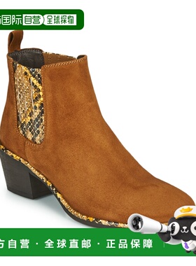 欧洲直邮Regard 女士 短筒靴 NOISY V2 VELOURS SAFRAN棕色女靴